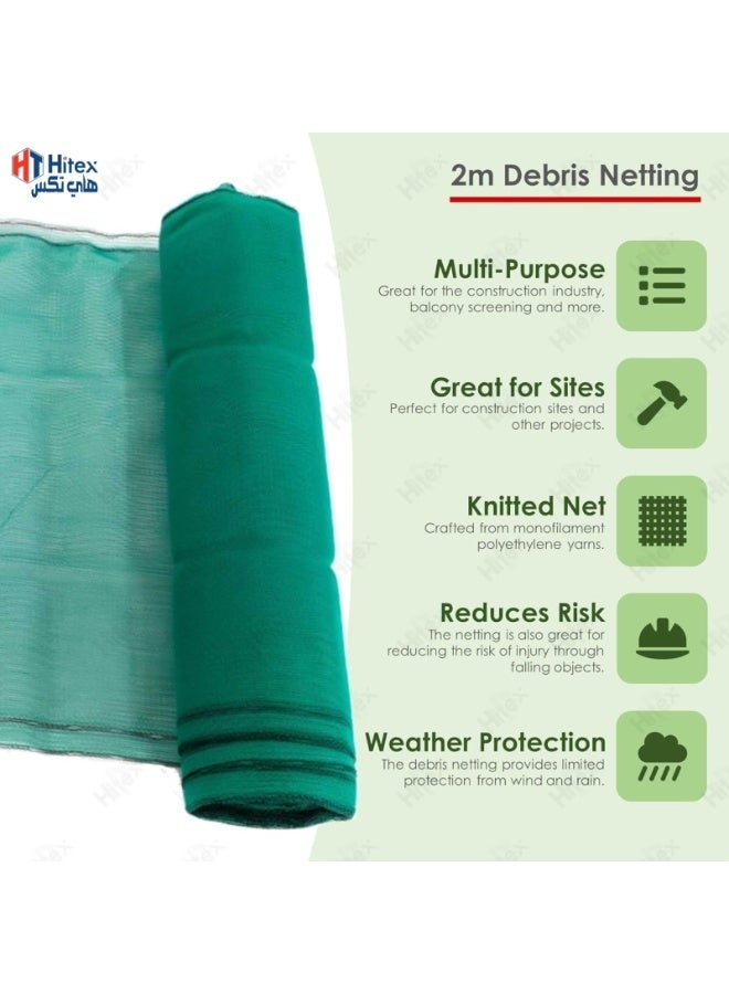 Hitex Green Shade Net 70% Sun Block | 3 x 6 Meter – UV Resistant Mesh Fabric for Fence Privacy Screen, Garden & Pergola Shade, Wind Screen, Greenhouse & Outdoor Use (3 x 6 Meter) - Image 3